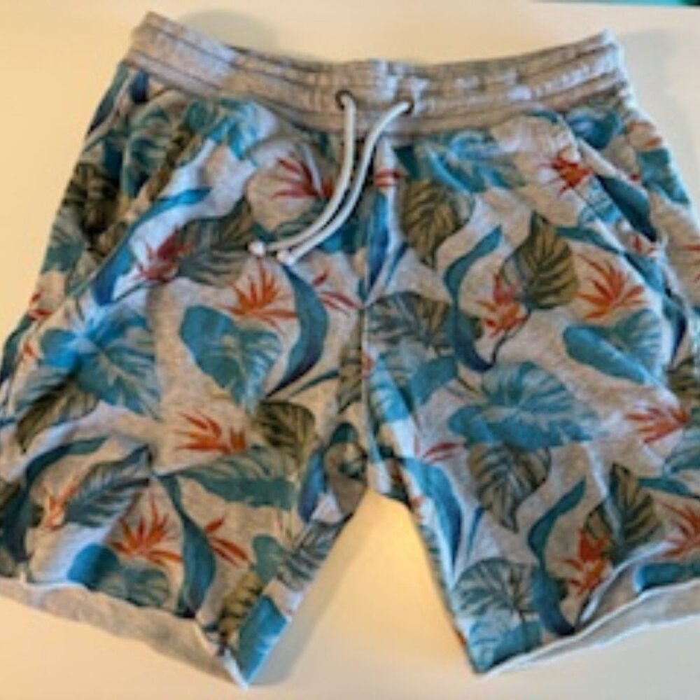 Men's Aeropostale Sweat Short with Hawaiian Pattern